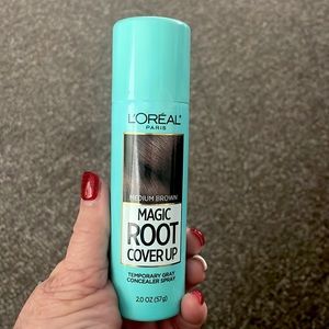 L’ORÉAL medium brown Magic Root Coverup. temporary gray concealer spray. 2.0 oz